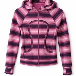 Lululemon Athletica Striped Hoodie in Pink and Purple